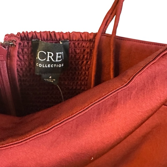 J Crew Collection Elegant Burgundy Slip Dress Midi size 4 NWT - Picture 3 of 8